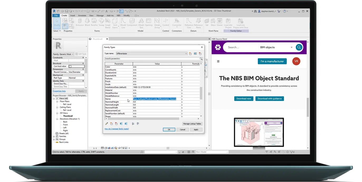 Preview of shared parameter usage inside Revit