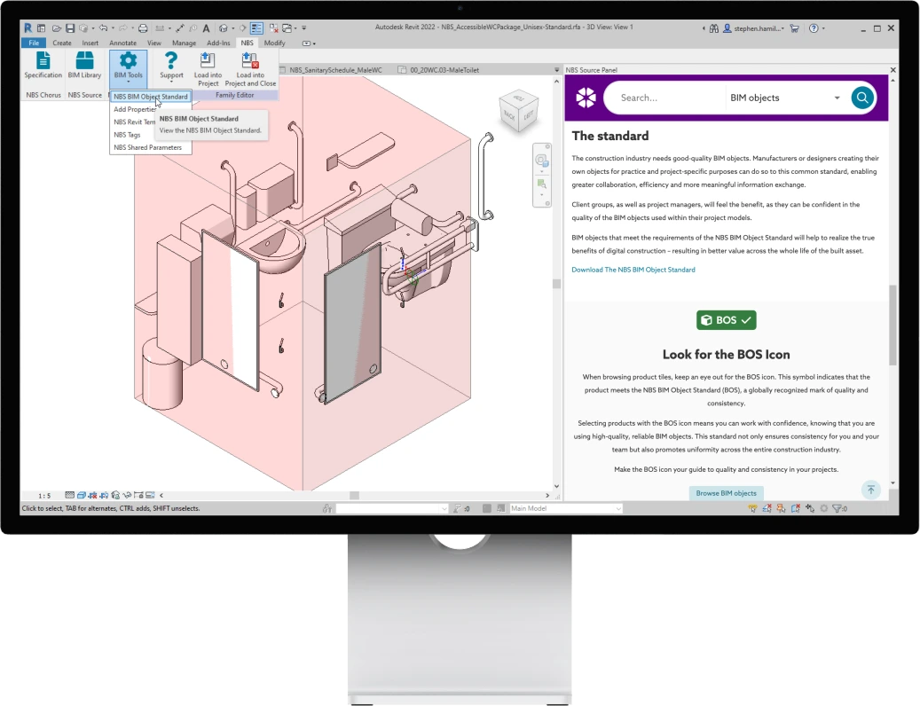 Preview of the BIM Object Standard in the Revit Plugin
