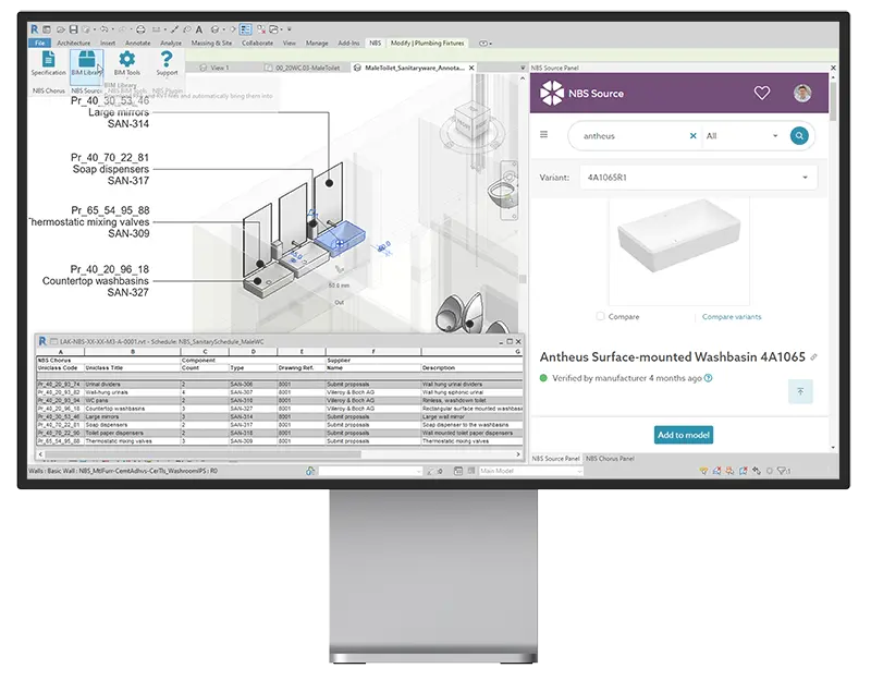 Preview of the Plug-in in use inside Revit